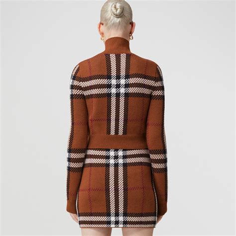 burberry brit check pattern sweater|dark birch brown check sweater.